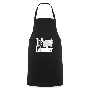 Maman chat La mère chat folle Chat Mère Kitty Maman - Tablier de cuisine - noir - Devant - AI Model Male 185 dark (185cm)