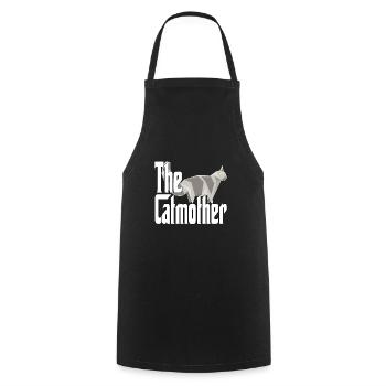 Maman chat La mère chat folle Chat Mère Kitty Maman - Tablier de cuisine - noir - Devant - AI Model Male 185 dark (185cm)