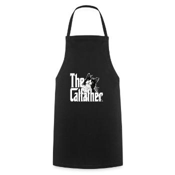 Cat Father The Catfather Crazy Cat Dad Dad - Cooking Apron - black - Front - AI Model Male 185 dark (185cm)