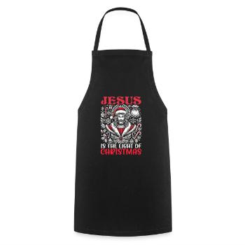 Jesus Christ Christmas Religious - Cooking Apron - black - Front - AI Model Male 185 dark (185cm)