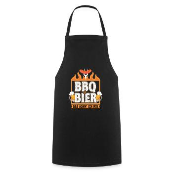 Grillades et bière Grillmeister Grill Saying BBQ - Tablier de cuisine - noir - Devant - AI Model Male 185 dark (185cm)