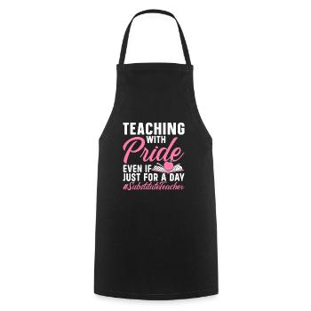 Cool substitute teachers - Cooking Apron - black - Front - AI Model Male 185 dark (185cm)