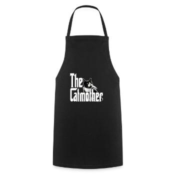 Chat Maman La Catmère Chat Folle Chat Mère Kitty Maman - Tablier de cuisine - noir - Devant - AI Model Male 185 dark (185cm)