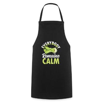 Everybody Romaine Calm für Veganer und - Kochschürze - Schwarz - Vorne - AI Model Male 185 dark (185cm)