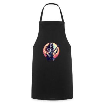 Heavy Metal Skeleton Sunglasses Headphones in Pop - Cooking Apron - black - Front - AI Model Male 185 dark (185cm)