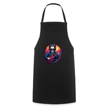 Heavy Metal Skeleton Sunglasses Headphones in Pop - Cooking Apron - black - Front - AI Model Male 185 dark (185cm)