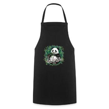 Niedlicher Panda Bambus Wald Tier Tierwelt - Kochschürze - Schwarz - Vorne - AI Model Male 185 dark (185cm)