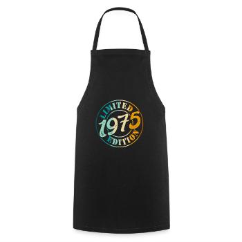 50e anniversaire 1975 Édition limitée 50e anniversaire - Tablier de cuisine - noir - Devant - AI Model Male 185 dark (185cm)