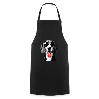 Beagle chien motif animal chiens drôles - Tablier de cuisine - noir - Devant - AI Model Male 185 dark (185cm)