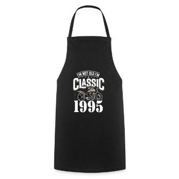 30th Birthday 1995 Motorcycle Motorcyclist - Cooking Apron - black - Front - AI Model Male 185 dark (185cm)