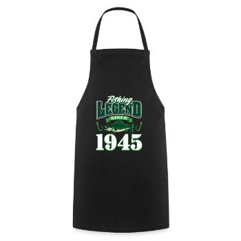 80e anniversaire 1945 homme pêcheur cadeaux pour - Tablier de cuisine - noir - Devant - AI Model Male 185 dark (185cm)