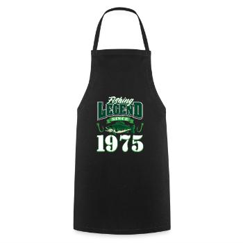 50e anniversaire 1975 homme pêcheur cadeaux pour - Tablier de cuisine - noir - Devant - AI Model Male 185 dark (185cm)