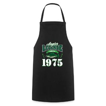 50e anniversaire 1975 homme pêcheur cadeaux pour - Tablier de cuisine - noir - Devant - AI Model Male 185 dark (185cm)