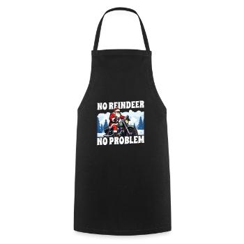 Motorcyclist Biker Christmas No Reindeer no - Cooking Apron - black - Front - AI Model Male 185 dark (185cm)