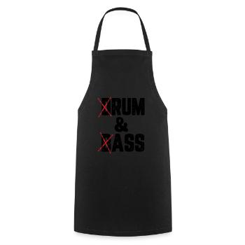 (D)rum & (B)ass - Lustiges Musikdesign - Kochschürze - Schwarz - Vorne - AI Model Male 185 dark (185cm)