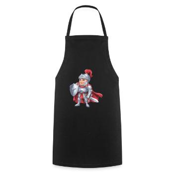 Freundlicher Ritter als Geburtstagsgeschenk Design - Kochschürze - Schwarz - Vorne - AI Model Male 185 dark (185cm)