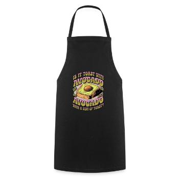 Retro Avocado Toast Question für einen Avocado - Kochschürze - Schwarz - Vorne - AI Model Male 185 dark (185cm)