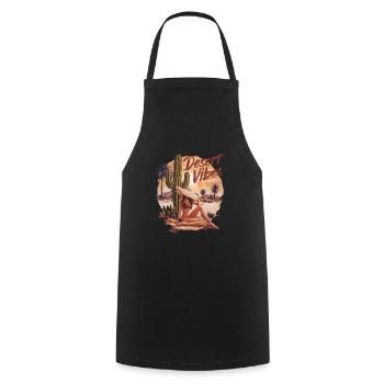Sonnenuntergang Desert Vibes Urlaub Abenteuer - Kochschürze - Schwarz - Vorne - AI Model Male 185 dark (185cm)