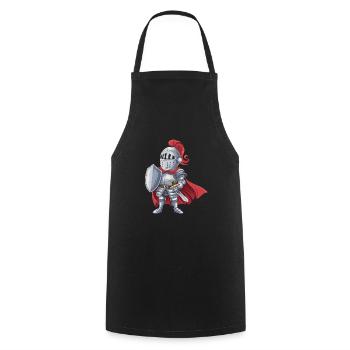 Freundlicher Ritter als Geburtstagsgeschenk Design - Kochschürze - Schwarz - Vorne - AI Model Male 185 dark (185cm)