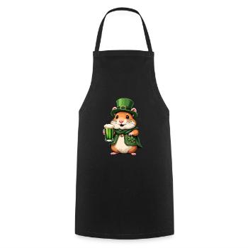 Hamster St. Patricks Day Bier Outfit Hamster - Kochschürze - Schwarz - Vorne - AI Model Male 185 dark (185cm)