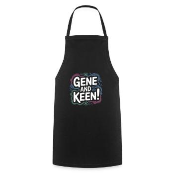 Gene and Keen Science - Cooking Apron - black - Front - AI Model Male 185 dark (185cm)