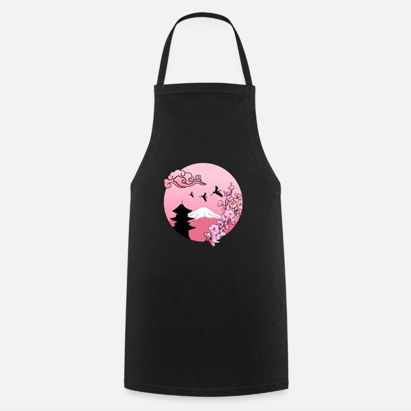 Sakura Cherry Blosseom Pink - Tablier de cuisine - noir