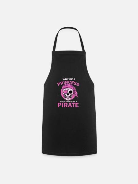Frecher Piraten Spruch Für Starke Frauen - Kochschürze - Schwarz