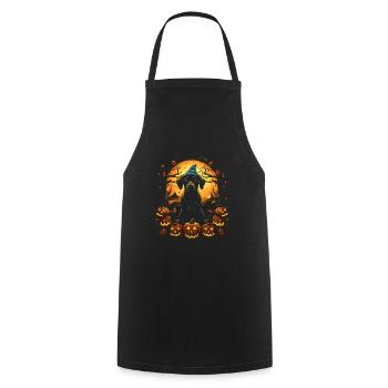 Halloween Dogs Fun Trick or Treat Spooky Dogs - Cooking Apron - black - Front - AI Model Male 185 dark (185cm)
