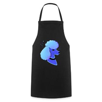 Vaporwave Caniche Chien Chiot - Tablier de cuisine - noir - Devant - AI Model Male 185 dark (185cm)
