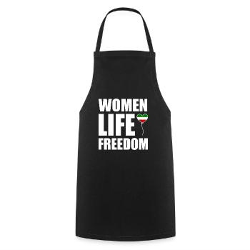 Women life freedom - Tablier de cuisine - noir - Devant - AI Model Male 185 dark (185cm)