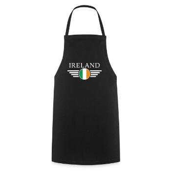 Ireland T-Shirt: Charm, Nature, Culture - Cooking Apron - black - Front - AI Model Male 185 dark (185cm)