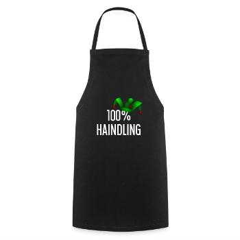 100 Prozent Haindling Joker Cap - Kochschürze - Schwarz - Vorne - AI Model Male 185 dark (185cm)
