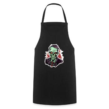 Halloween Zombie - Cooking Apron - black - Front - AI Model Male 185 dark (185cm)