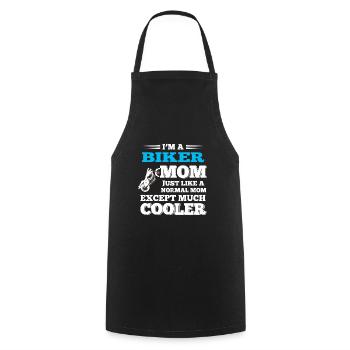 Biker Motorcyclist Motorcycle Girl - Cooking Apron - black - Front - AI Model Male 185 dark (185cm)