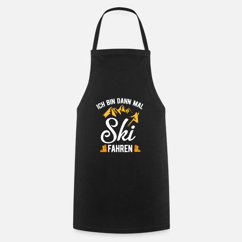 Ski en vacances de ski - Tablier de cuisine - noir
