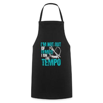 Drums - Cooking Apron - black - Front - AI Model Male 185 dark (185cm)