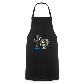 Shisha - Cooking Apron - black - Front - AI Model Male 185 dark (185cm)