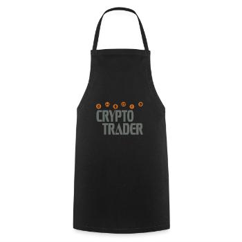 Crypto trader - Kochschürze - Schwarz - Vorne - AI Model Male 185 dark (185cm)