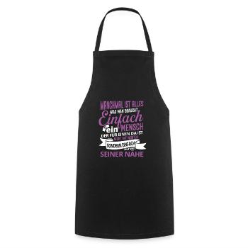 Senior Caregiver Engel Nursing Care Nursing Home - Cooking Apron - black - Front - AI Model Male 185 dark (185cm)