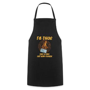 Fa-Thor Dad Hammer Hero Cool Gift - Cooking Apron - black - Front - AI Model Male 185 dark (185cm)