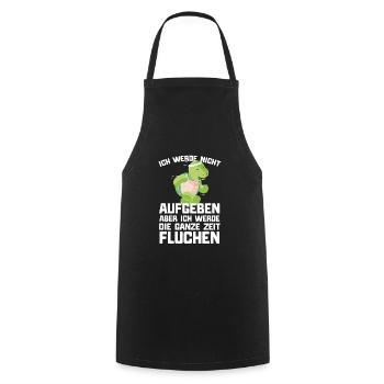 Jogging Jogging Marathon Funny saying Elephant - Cooking Apron - black - Front - AI Model Male 185 dark (185cm)