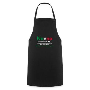 Cadeau légende grand-père grand-père Italie Nonno - Tablier de cuisine - noir - Devant - AI Model Male 185 dark (185cm)