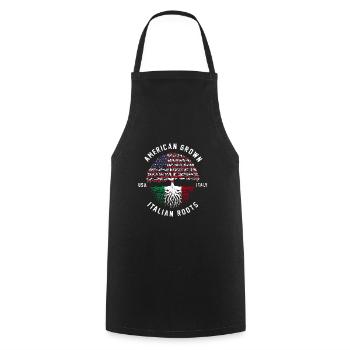 Italien Amerika USA Baum Wurzeln Geschenk - Kochschürze - Schwarz - Vorne - AI Model Male 185 dark (185cm)