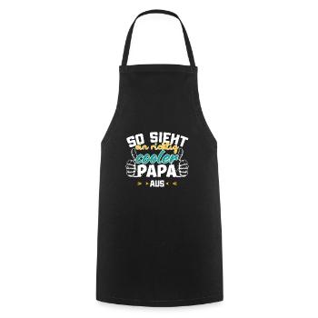Geschenk Vater cooler Papa - Kochschürze - Schwarz - Vorne - AI Model Male 185 dark (185cm)