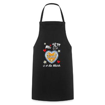 Dirndl - Kochschürze - Schwarz - Vorne - AI Model Male 185 dark (185cm)