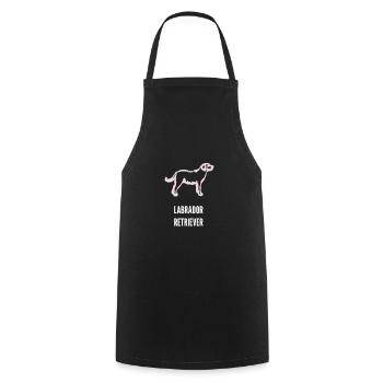 Labrador Retrievers - Cooking Apron - black - Front - AI Model Male 185 dark (185cm)