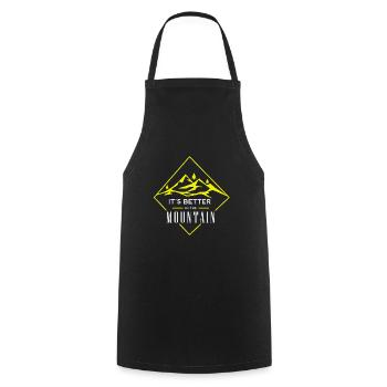 Berge Wandern Abenteuer - Kochschürze - Schwarz - Vorne - AI Model Male 185 dark (185cm)