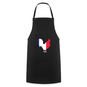 French rooster - Cooking Apron - black - Front - AI Model Male 185 dark (185cm)