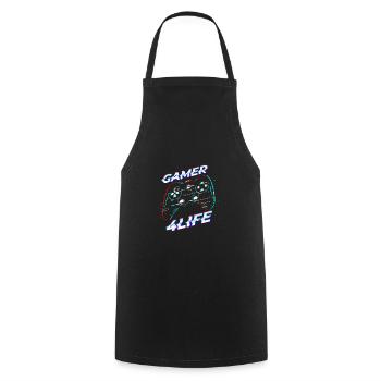 Gamble for life - Cooking Apron - black - Front - AI Model Male 185 dark (185cm)