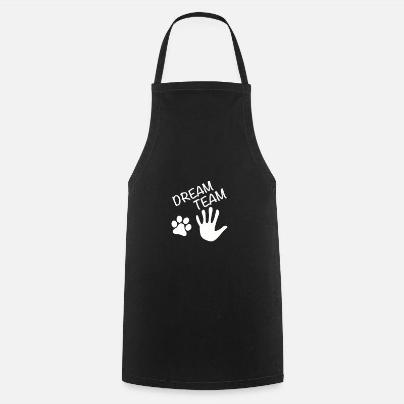 Patte de main de l'équipe de rêve - Tablier de cuisine - noir